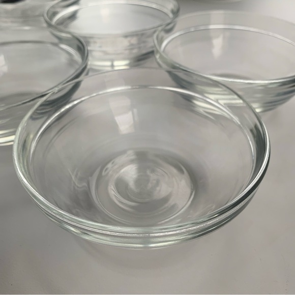 Vintage Made in France Set Clear Glass Round Food Prep Mixing Bowls 4.75”Duralex - Picture 5 of 6